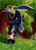 Size: 1463x2048 | Tagged: safe, artist:tighesam, shadow the hedgehog, forest, sir lancelot, sword