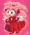 Size: 1929x2261 | Tagged: safe, artist:zer0fenix, amy rose, classic style, dress, rose