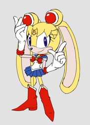 Size: 724x1000 | Tagged: safe, artist:conceptchaos, rabbit, mobianified, sailor moon, white background