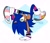 Size: 1480x1273 | Tagged: safe, artist:survivalstep, sonic the hedgehog, asexual pride, bisexual pride, featured image, nike mouth, pride, solo, trans pride