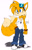 Size: 1429x2244 | Tagged: safe, artist:emperor zheng, miles "tails" prower, blue jeans, goggles