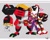 Size: 4096x3267 | Tagged: safe, artist:vivicarol0200, e-123 omega, rouge the bat, shadow the hedgehog, purple operative outfit, team dark