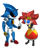 Size: 800x1035 | Tagged: safe, artist:bleedman, metal sonic, oc, oc:eggette, rose