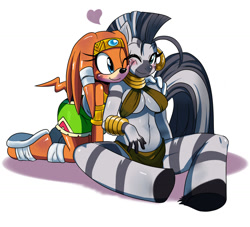 Size: 1502x1361 | Tagged: safe, artist:ss2sonic, tikal, crossover, heart, my little pony, zecora