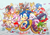 Size: 2700x1900 | Tagged: safe, artist:karneolienne, amy rose, blaze the cat, bocoe, breezie the hedgehog, cheese (chao), cream the rabbit, decoe, gadget the wolf, infinite the jackal, knuckles the echidna, maria robotnik, miles "tails" prower, rouge the bat, shadow the hedgehog, silver the hedgehog, sonia the hedgehog, sonic the hedgehog, tikal, vanilla the rabbit, deviantart watermark, english text, everyone is here, manic the hedgehog, palm tree, signature, sunflower, url, watermark