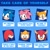 Size: 1440x1440 | Tagged: safe, sonic twitter, amy rose, knuckles the echidna, mighty the armadillo, miles "tails" prower, ray the flying squirrel, sonic the hedgehog