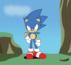 Size: 500x456 | Tagged: safe, artist:thewax, sonic the hedgehog, classic style