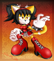 Size: 900x1025 | Tagged: safe, artist:slickhedge, honey the cat, fighting pose