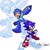 Size: 955x963 | Tagged: safe, artist:profvibrant, sonic the hedgehog, mega man