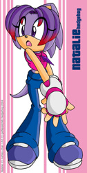 Size: 550x1089 | Tagged: safe, artist:gen8, oc, oc:natalie the hedgehog, solo