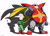 Size: 1200x857 | Tagged: safe, artist:kojiro-brushard, robotnik, snively robotnik, black sclera, yellow cross outfit