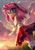 Size: 630x910 | Tagged: safe, artist:ranisa, amy rose, looking at viewer, looking back, sunset