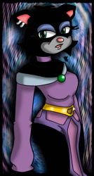 Size: 726x1355 | Tagged: safe, artist:lillithmalice, ebony the cat, solo