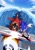 Size: 1448x2048 | Tagged: safe, artist:banelspringer, miles "tails" prower, sonic the hedgehog, daytime, featured image, flying, goggles, ocean, pilot hat, tornado i