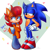 Size: 2000x2000 | Tagged: safe, artist:yoshiyoshi700, sally acorn, sonic the hedgehog, sally x sonic, shipping, straight