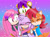 Size: 1280x948 | Tagged: safe, artist:broadwaybash123, julie-su, mina mongoose, sally acorn, oc, oc:reina the hedgehog, glasses, group hug, hugging