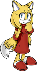 Size: 1673x3242 | Tagged: safe, artist:svanetianrose, zooey the fox, modern style, simple background, solo, transparent background