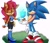 Size: 2300x2000 | Tagged: safe, artist:yoshiyoshi700, sally acorn, sonic the hedgehog, acorn, duo