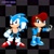 Size: 1280x1280 | Tagged: safe, artist:scottking90402, nicole the handheld, sally acorn, sonic the hedgehog, duo