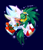 Size: 1120x1315 | Tagged: dead source, safe, artist:survivalstep, jet the hawk, sonic the hedgehog, blue background, blushing, duo, eyes closed, gay, goggles, holding them, hugging, hyper form, hyper sonic, shipping, simple background, smile, sonjet, sparkles