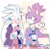 Size: 720x703 | Tagged: safe, artist:nekolilyofc, blaze the cat, silver the hedgehog, cat, hedgehog, shipping, shopping, silvaze, straight, sweatdrop