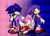 Size: 2338x1700 | Tagged: safe, artist:phoenixsalover, oc, oc:dash the hedgehog, oc:flash hedgehog, oc:lilac rose, oc:rose the hedgehog, hedgehog, fankid, female, group, male, parent:amy, parent:sonic, parents:sonamy