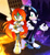 Size: 600x655 | Tagged: safe, artist:drawloverlala, mephiles the dark, oc, oc:trinity shaydeflame, hedgehog, sonic the hedgehog (2006), duo, female, male