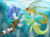 Size: 1024x761 | Tagged: safe, artist:vanessasonica, sonic the hedgehog, hedgehog, adventures of sonic the hedgehog, duo, female, male, merhog, underwater, watermark