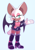 Size: 2052x2922 | Tagged: safe, artist:sp-rings, rouge the bat, bat, blue background, female, redesign, simple background, solo