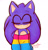 Size: 872x916 | Tagged: safe, artist:nickelnicoo, sonic the hedgehog, hedgehog, bardot top, blushing, eyes closed, hearts, male, pansexual pride, pride, signature, simple background, smile, solo, standing, white background