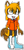 Size: 400x835 | Tagged: safe, artist:shadmanicknuxedits, oc, oc:nikolai prower, fox, blue eyes, boots, brown tipped ears, brown tipped tail, eyes clipping through hair, fankid, jacket, long bangs, mouth open, outline, pants, parent:cream, parent:tails, parents:taiream, simple background, solo, standing, tie, transparent background, two tails, yellow fur