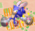 Size: 766x668 | Tagged: safe, artist:onechanart, sonic the hedgehog, hedgehog, bunny ear, easter, easter egg, solo, sonic boom (tv)