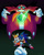 Size: 2000x2500 | Tagged: safe, artist:spidydiddy, knuckles the echidna, miles "tails" prower, robotnik, sonic the hedgehog, fox, hedgehog, human, chaos emerald, fighting pose