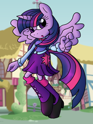 Size: 1200x1600 | Tagged: safe, artist:terrichance, alicorn, mobianified, my little pony, pony, solo, twilight sparkle