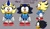 Size: 2048x1208 | Tagged: safe, artist:mykell cube, oc, oc:maria the hedgehog, hedgehog, alternate universe, character sheet, child, fankid, grey background, looking at viewer, magical gay spawn, oc only, parent:shadow, parent:sonic, parents:sonadow, side view, simple background, smile, solo, standing, text