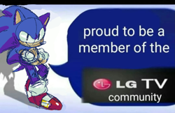 Size: 1307x848 | Tagged: safe, artist:larabar, sonic the hedgehog, hedgehog, aggie (medium), arms folded, dialogue, meme, sketch, solo, speech bubble, standing