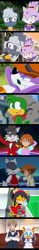 Size: 640x4071 | Tagged: safe, artist:the-gitz, agent topaz, bean the dynamite, blaze the cat, chris thorndyke, honey the cat, nack the weasel, rouge the bat, t.w. barker, tangle the lemur, bat, bird, cat, dog, human, lemur, weasel, fake screenshot, female, male, rouge x topaz, shipping, sonic boom (tv), sonic the fighters, sonic x, style emulation