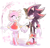 Size: 2153x2079 | Tagged: safe, artist:drawloverlala, amy rose, shadow the hedgehog, hedgehog, female, male, shadamy, shipping, straight