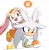 Size: 1500x1541 | Tagged: safe, artist:miiju, cream the rabbit, silver the hedgehog, duo