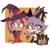 Size: 2048x1959 | Tagged: safe, artist:k4i__xx, amy rose, blaze the cat, cat, hedgehog, 2023, amy x blaze, costume, cute, female, females only, halloween, lesbian, looking at viewer, shipping