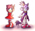 Size: 803x719 | Tagged: safe, artist:ketlike, amy rose, blaze the cat, cat, hedgehog, 2013, amy x blaze, amy's halterneck dress, blaze's tailcoat, cute, female, females only, lesbian, looking at viewer, shipping