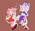 Size: 1280x1152 | Tagged: safe, artist:rabbitaches, amy rose, blaze the cat, cat, hedgehog, 2017, amy x blaze, amy's halterneck dress, blaze's tailcoat, cute, drink, female, females only, hearts, holding hands, ice cream, lesbian, looking at each other, shipping