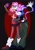 Size: 1424x2048 | Tagged: safe, artist:doomyuri, amy rose, blaze the cat, cat, hedgehog, 2022, amy x blaze, cute, female, females only, hugging, lesbian, phone, selfie, shipping