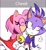 Size: 1577x1710 | Tagged: safe, artist:coldspace, amy rose, blaze the cat, cat, hedgehog, 2023, amy x blaze, amy's halterneck dress, blaze's tailcoat, blushing, cute, eyes closed, female, females only, kiss on cheek, lesbian, shipping