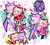 Size: 2048x1833 | Tagged: safe, artist:nchaideh, amy rose, blaze the cat, cat, hedgehog, 2023, amy's halterneck dress, blaze's tailcoat, cute, female, females only, hearts, holding hands, lbazamy, lesbian, looking at viewer, mario & sonic at the olympic games, question mark, shipping, star (symbol)