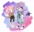 Size: 2000x1864 | Tagged: safe, artist:flowerqliphoth, amy rose, blaze the cat, cat, hedgehog, 2021, amy x blaze, cute, female, females only, holding hands, lesbian, looking at viewer, shipping