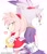 Size: 1896x2200 | Tagged: safe, artist:mimikuronekito, amy rose, blaze the cat, cat, hedgehog, 2023, amy x blaze, amy's halterneck dress, back to back, blaze's tailcoat, cute, female, females only, heart, lesbian, shipping