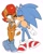 Size: 1655x2048 | Tagged: safe, artist:meanbeanzone, sally acorn, sonic the hedgehog, duo, shipping, sonally, straight