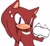 Size: 725x665 | Tagged: safe, artist:waterdesukedo, knuckles the echidna, blushing, ears, looking at viewer, simple background, solo, sweatdrop, white background