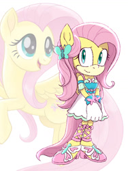 Size: 774x1032 | Tagged: safe, artist:kanayanga, fluttershy, mobianified, my little pony